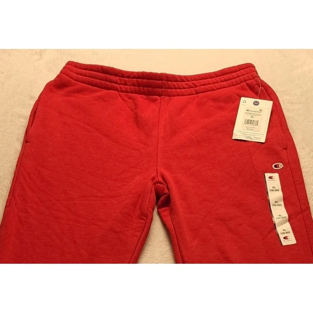 Champion Boys Signature Fleece Jogger Lychee Red XL 18/20 Athletic Pants NWT